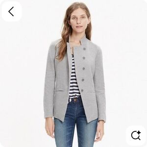 Madewell 1937 Light Grey Cadet Military Blazer Jacket Size 0